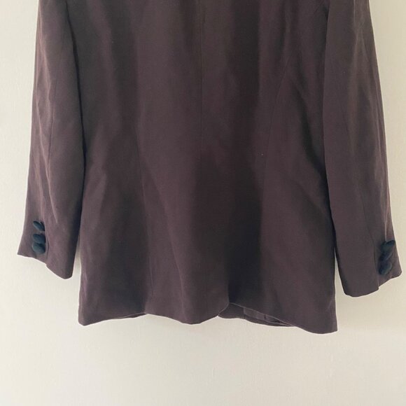 Christian Dior Vintage Blazer Jacket Wool Brown Black - Picture 10 of 15